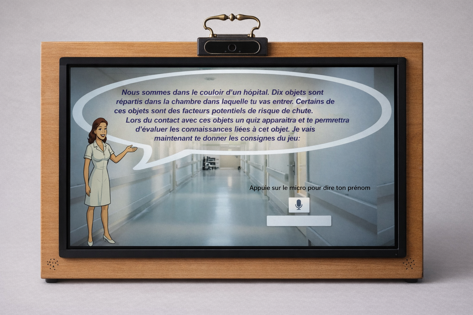 Interface du jeu sérieux prévention des chutes